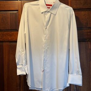 Elegant White Men's Dress Shirt